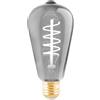 EGLO LED Lampadina E27 dimmerabile, lampadina vintage nero trasparente, LED