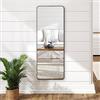 Americanflat Specchio da Parete Lungo 55x150 cm - Specchio Lungo da Parete per Camere da Letto e Salotto - Grande Specchio Figura Intera con Cornice Nera e Vetro Infrangibile