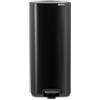 Brabantia Pattumiera a pedale Bo 30L (Matt Black), Pattumiera con pedale e coperchio a chiusura soft, Secchio spazzatura facile da pulire con secchio interno rimovibile e sacchetti PerfectFit inclusi