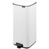 Brabantia Pattumiera a pedale Bo 30L (Matt Steel Fingerprint Proof), Pattumiera con pedale, coperchio a chiusura soft, Secchio spazzatura con secchio interno rimovibile e sacchetti PerfectFit inclusi