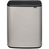 Brabantia Pattumiera Bo Touch Bin Hi 60 L - Cestino grande soft touch con secchio interno | Secchio spazzatura salvaspazio per cucina o ripostiglio | Soft Grey