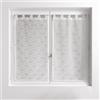 Douceur d'intérieur, Coppia di tende con passanti 2 x 60 x 120 cm velo sabbiato ricamato olympia grigio