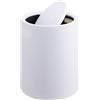 Relaxdays Cestino Cosmetici 6 l, Coperchio Basculante, Secchio Interno, plastica Opaca, da Bagno