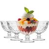 Glasmark KROSNO 1992 Bicchieri da gelato Set di 4 coppe da gelato Coppette da dessert in vetro trasparente da 300 ml Coppe per gelatina di frutta lavabili in lavastoviglie