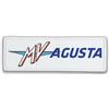 4R Quattroerre.it Patch Toppa Ricamata Scritta per MV Agusta, Ricamo Alta Definizione, Termoadesiva, Made in Italy, Licenza Ufficiale, 100 mm (Bianco)