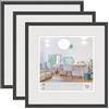 walther design New Lifestyle KV313B3 - Cornice portafoto in plastica, 13 x 13 cm, confezione da 3 pezzi, colore: nero