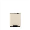 Brabantia Pattumiera a pedale Bo 7L (Soft Beige), Pattumiera con pedale e coperchio a chiusura soft, Secchio spazzatura facile da pulire con secchio interno rimovibile e sacchetti PerfectFit inclusi