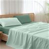Ruggeri Set Lenzuola Completo Letto Matrimoniale,Microfibra, Verde Bicolor | Set 4 Pezzi con Lenzuolo Sopra 240x280 cm, Lenzuolo con Angoli 170x195 cm e 2 Federe 50x80 cm, Traspirante e Resistente