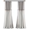 Lush Decor Tenda per finestra a pannello singolo, misto cotone e lino, decorazione esclusiva, grigio e bianco, 101,6 cm di larghezza x 213,4 cm di lunghezza (confezione da 1)
