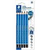 STAEDTLER - Matite Jumbo Mars Lumograph, per carta, di alta qualità, per scrittura e disegno,matite 8B / 6B / 4B / 2B / HB, 100J-S BK5 (Confezione da 5)