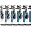 Zebra Pen F-Series - Penna a sfera in acciaio inox, punta fine, 0,7 mm, inchiostro blu, confezione da 10