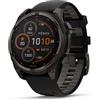 Garmin fēnix® 8 - 47 mm Solare, AMOLED, Zaffiro, Premium Multisport GPS Smartwatch, lunga durata della batteria, Dive-rated, torcia LED integrata, grigio carbonio DLC titanio con cinturino grigio