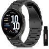 SumRioo Cinturino in Metallo per Garmin Forerunner 265/255/255 Music, Orologio in Acciaio Inossidabile per Vivoactive 4/Venu 3/Venu 2 - 22mm, Nero