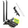 Ubit Scheda WiFi Intel Tri-Band 5400Mbps Scheda di rete Wi-Fi con Bluetooth 5.2, Scheda wifi 6GHz/5GHz/2.4GHz (For WIN11/10)