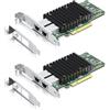 10Gtek [2 Pack] 10Gb PCI-E NIC Network Card, Dual Copper RJ45 Port, with X540 Controller, PCI Express Ethernet LAN Adapter Support Windows Server/Windows/Linux/ESX, Compare to X540-T2