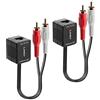 Lindy 70460 Extender Audio Stereo Cat.5/6 2X Rca, 100M