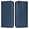 Copmob Cover iPhone 7/8/SE 2020/SE 2022,Flip Portafoglio Custodia in Pelle,[4 Slot][Supporto Stand][Chiusura Magnetica],Caso Cover Libro Custodia Cover per iPhone 7/8/SE2/SE3 - Blu