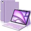 IVEOPPE Tastiera per iPad Air 11 M4 2026/M3 2025/M2 2024, Cover Tastiera Retroilluminato Italiano ‎QWERTY Bluetooth Staccabile iPad Air 11 2024/2025/2026, Viola