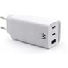 Ewent EW1323 Caricatore USB C 65W GaN, 3-Porte USB C, Caricatore Rapido PD 3.0,Ricarica Rapida per MacBook Pro/Air, iPad Pro/Air/Mini, iPhone 13 Galaxy S22,Switch,Tablet, Laptop, Notebook