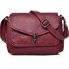 NICOLE & DORIS Borse Messenger Donna Borsa Tracolla Leggero Borse a Spalla Retrò in Pelle PU Borse a Mano Crossbody Borse Satchel Tasche Multiple Borsetta Tracolla Impermeabile Bordeaux Classico