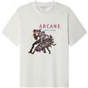 Springfield Arcane Photography Graphic Print Cotton S/S T-Shirt T-Shirt Uomo, Bianco, L