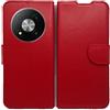 KEJI Custodia per ZTE Blade A73 5G, Custodia a Libro in Pelle Portafoglio con Custodia Flip Stand Chiusura Magnetica ZTE Blade A73 5G, Elegante (ROSSO)