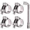 Glarks 4 fascette stringitubo con bullone a T da 32-35 mm, in acciaio inossidabile 304, resistenti, morsetti regolabili per tubi di diametro da 32 a 35 mm (32-35 mm)