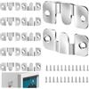 Oiieco Cornice portafoto in acciaio inox resistente, 12 pezzi, a incastro, a incasso, a scomparsa, 44 x 19 mm, con viti per foto e specchio