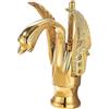 llffssdg Rubinetto da bagno, rubinetto a cigno, con motivo a cigno animale, rubinetto per lavandino, miscelatore per bagno, oro