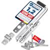 Torfix® Chiavistello zincato da 220 mm, con impugnatura in gomma e 6 viti Torx autoperforanti, per cancello da giardino, capannone, garage