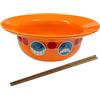 Bocguy One Piece Ciotola Ace Ramen Bowl, One Piece Ramen Ciotola con bacchette per cappello di paglia RamenCiotola Anime, regalo