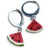 Handmade Orecchini con Frutti Kawaii Fatti a Mano in Argilla Polimerica | Moschettone in Acciaio, Dimensioni 1-2 cm, Vari Modelli, Occhietti e Boccuccia, Stile Kawaii