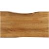 vidaXL Piano Tavolo 120x60x2,5 cm Bordi Vivi in Legno Massello Mango