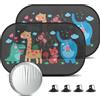 Romon Auto Baby con protezione UV, parasole per finestrino laterale dell'auto, parasole per finestrino dell'auto per bambini 50x30cm, 2 pezzi con motivi animali carini