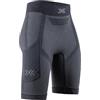 X-Bionic Xceed Run Short Tights Donna - Pantaloncini da Corsa ad Alte Prestazioni con Tecnologia HygroDiffuser & VectorSphere - Regolazione Termica e Anti Sudore per Comfort Ottimale - Nero/Grigio, XS