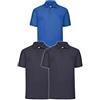 Fruit of the Loom Polo da uomo (confezione da 3), 2Deepnavy1royal, L