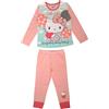 Hello Kitty Pigiama da bambina, 2 pezzi, rosa, età 5-12 anni, rosa, 11-12 Years