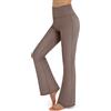 Promover - Pantaloni da yoga da donna a vita alta e a zampa di elefante, contenitivi, ideali per allenamento, lavoro e occasioni casual