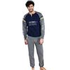 Navigare Pigiama Uomo Invernale Caldo Cotone Interlock Grigio 2141340 (48/M, B2141357)