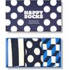 Happy Socks 3-Pack Dark Blue Mix Socks Gift Set calzini colorate e divertenti in cotone