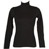 RAGNO Dolcevita Ciclista Donna Maglia Manica Lunga Caldo e soffice Cotone bio Articolo D274AK BIO Cotton Dolcevita, 020 Nero, 2 - SECONDA