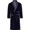 R Revise Elegante vestaglia uomo - comodo e resistente - velluto - Revise RE-101 - Blu scuro - XXL