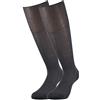 Fontana Calze, 6 Paia di Calze Uomo Lunghe in 100% Cotone Filo di Scozia, Grigio Medio, Taglia 39/41,5