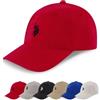 U.S. Polo Assn. Us Polo Assn. Berretto da Baseball in Cotone, Regolabile, Tesa Curva, con Piccolo Logo Pony Ricamato Cappellino, Colore: Rosso, Taglia Unica (Pacco da 6) Uomo