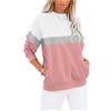 Cuptacc Felpa Donna Senza Cappuccio Maglietta Donna Girocollo Maniche Lunghe con Tasche T Shirt Donna