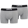 Levi's Boxer, Boxer Uomo, Grigio (Middle Grey Melange 01), S