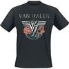 Van Halen Tour 1984 Uomo T-Shirt Nero 100% Cotone Regular