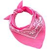 JOPHY & CO. BANDANA 100% cotone SET da 3/5/10 per Donna Uomo Bambini Unisex Tinta Unica e/o con Motivo Paisley COD. A644 (Set 20 pz, Paisley, Fucsia)