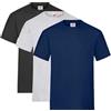 Fruit of the Loom - T-shirt da uomo, confezione da 3, nero/grigio/blu marino., L