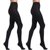 Lancry 2 paia di collant neri da donna, 40 denari, morbidi, opachi, elasticizzati, Nero , L